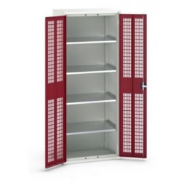 Grande armoire Verso hauteur 2000 mm avec 2 portes ventilées portes rouge