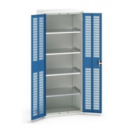 Grande armoire Verso hauteur 2000 mm avec 2 portes ventilées porte bleues
