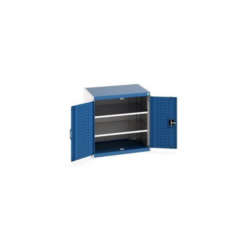 Armoire Verso hauteur 900 avec 2 portes perforées bleues