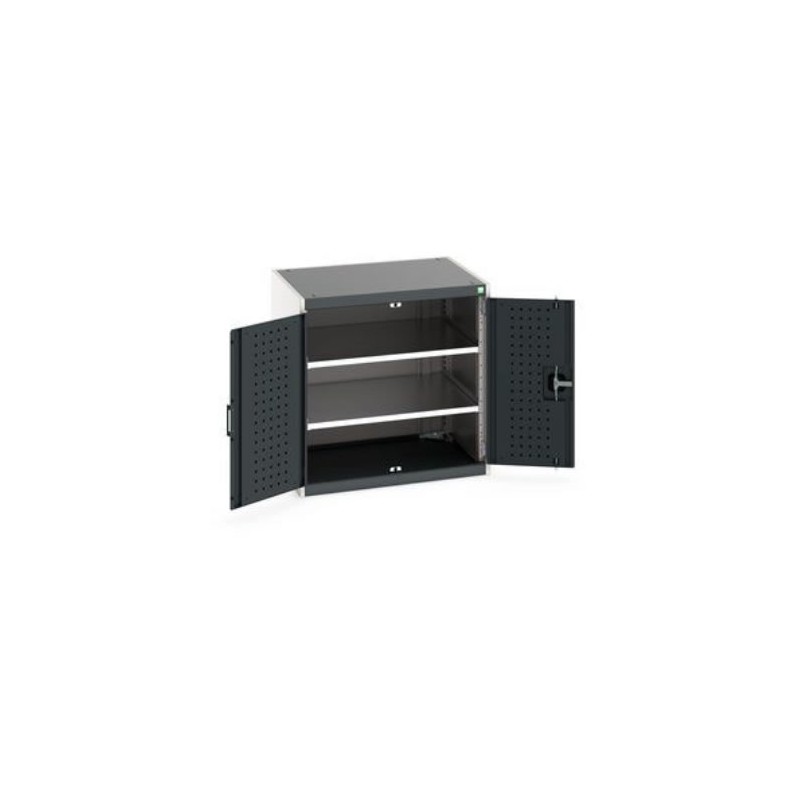 Armoire Verso hauteur 1000 avec 2 portes perforées anthracite