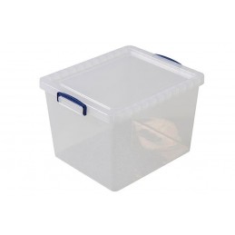 Boîte transparente 33.5 litres avec couvercle hauteur 300 mm