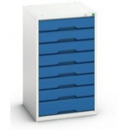 Armoire à 8 tiroirs verso hauteur 900 mm couleur bleu