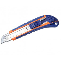 Cutter avec grip en caoutchouc lame 18 mm