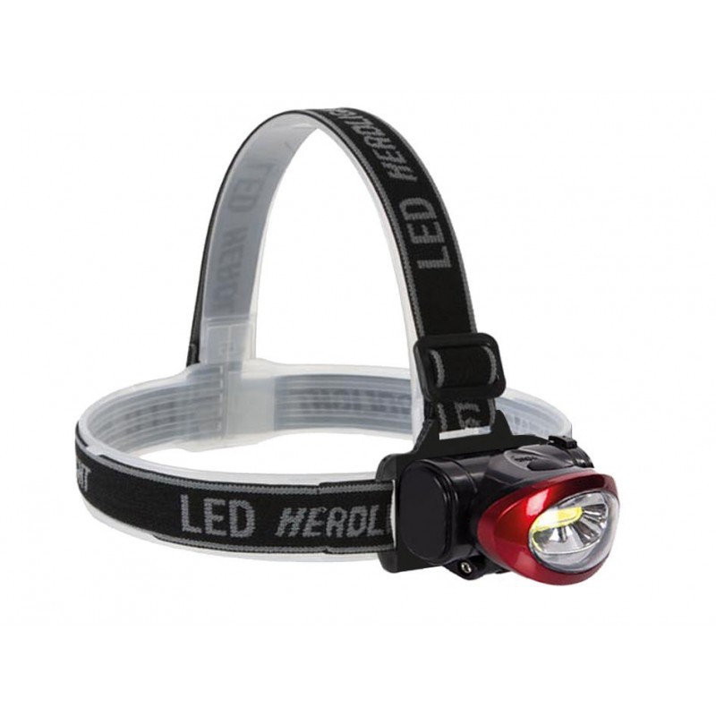 Lampe frontale 3 LED blanches + 1 CREE - Rechargeable