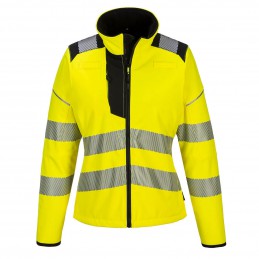 Softshell PW3 haute visibilité pour femmes Jaune et Noir