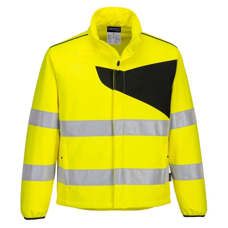 Softshell Haute-Visibilité PW2 (2C) Jaune et Noir