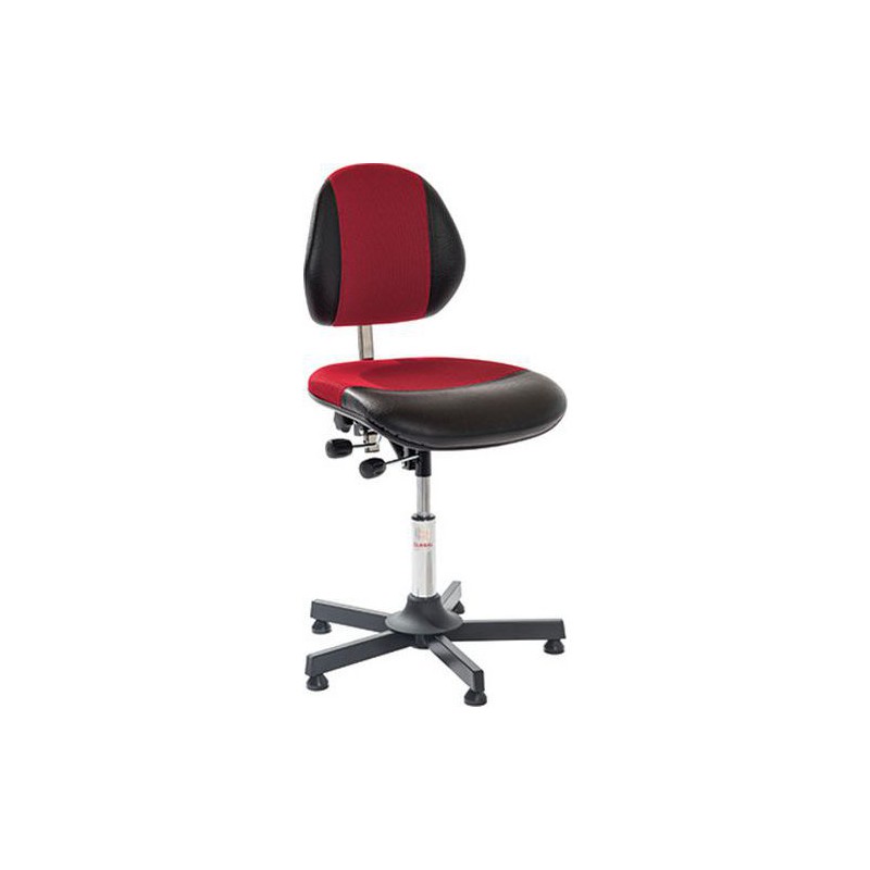 Siège rembourré sur pieds pour l'atelier rouge assise 56-75 cm