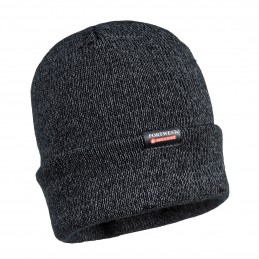 Bonnet tricot réfléchissant doublé Insulatex couleur noir