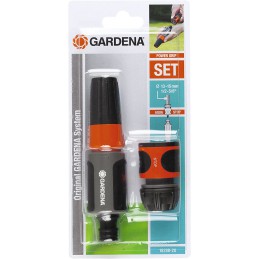kit de lances d'arrosage Gardena avec Aquastop pour un changement rapide du raccord