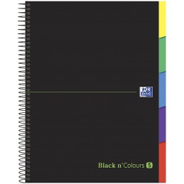 Oxford Black n'Colours Bloc Europeanbook multifonctions à spirales