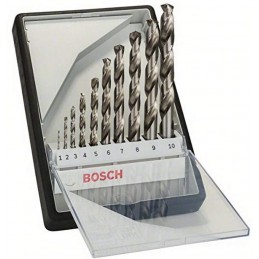 Coffret de 10 forets à métaux 1-10 mm Bosch