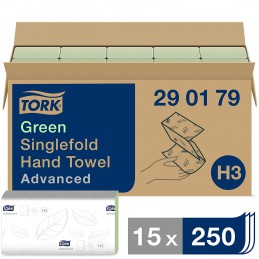 Essuie-mains vert Tork Advanced H3 - Enchevêtré
