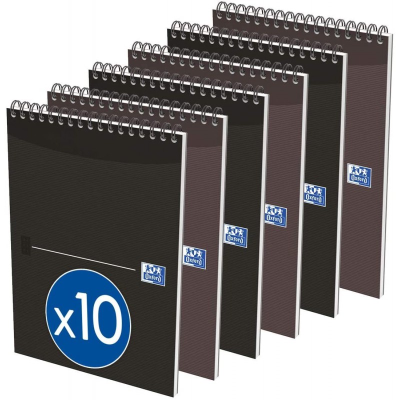 Lot de 10 Bloc-Notes Essentials A5+ Petits Carreaux Oxford Lot de 1