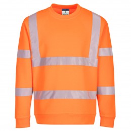 EC13 - Sweat shirt Eco Haute Visibilité Orange