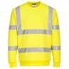 EC13 - Sweat shirt Eco Haute Visibilité jaune