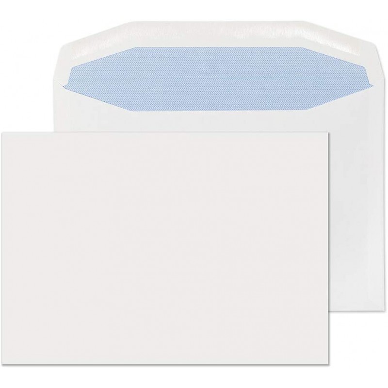 500 enveloppes 162 x 229 blanches courrier gommée