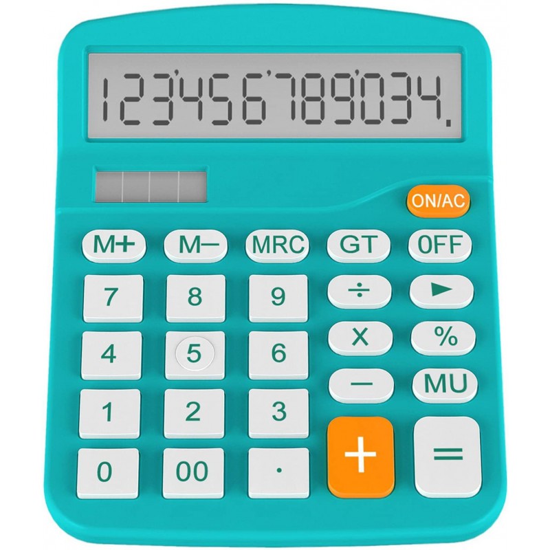 Calculatrice de Bureau Fonction Standard à 12 Chiffres bleu