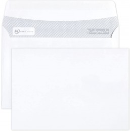 100 enveloppes auto-adhésives blanches 11.4x16.2 cm
