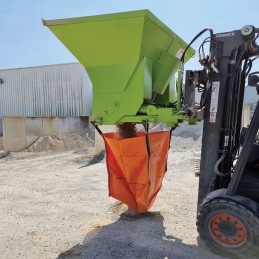Godet remplisseur de big-bag avec trappe hydraulique 2000 kg