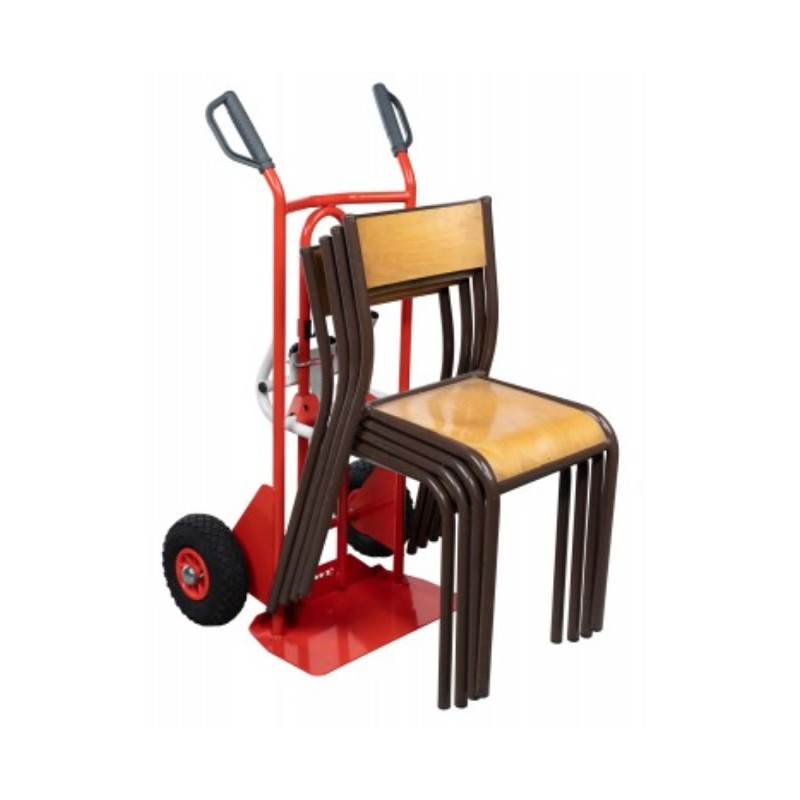 Diable porte-chaises  roues gonflables 250 kg