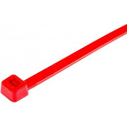 100 Colliers de serrage - 300 x 4.8 mm rouge