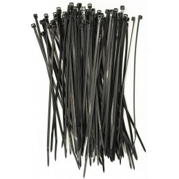 100 attaches de câbles 150 x 2.5 mm couleur noir