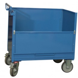 Chariot conteneur tôlé 1000 x 700 mm capacité 500 kg