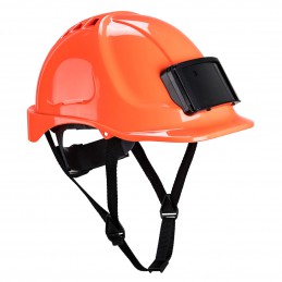 PB55 - Casque Endurance avec porte-badge orange