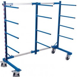 Chariot rayonnage mobile simple face 400 kg