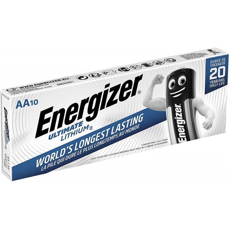 Pile Lithium - L91/AA - Lot de 10 - Energizer