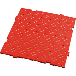 Caillebotis HACCP 500x500 couleur rouge