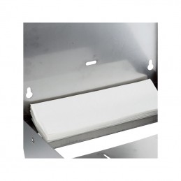 Distributeur d'essuies-mains inox 200 ou 400 feuilles gamme BRINOX vue interne.