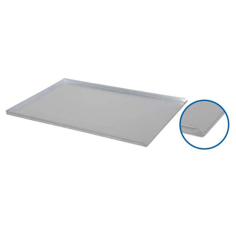 Plaque de four aluminium 325x530x20 3 bords 90° + 1 incline 1,5 mm