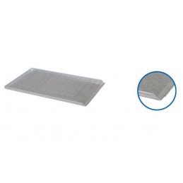 Plaque de four aluminium 325x530x20 3 bords 90° + 1 incline 1,5 mm