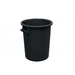 Conteneur à déchets cylindrique - 75 l - Noir