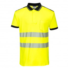 Polo HV PW3 Jaune/Noir - T180