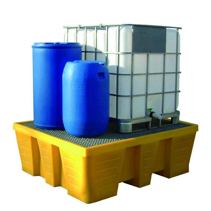 Bac de rétention 1000 litres pour container IBC et fûts