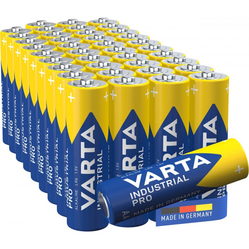 Lot de 40 Piles AA - Industrial Pro - Batterie Alcaline 1,5V Lot de