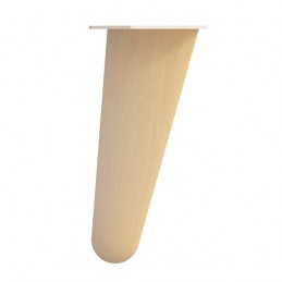 Pieds en bois Fuseau - hêtre brut - Diamètre 46 mm