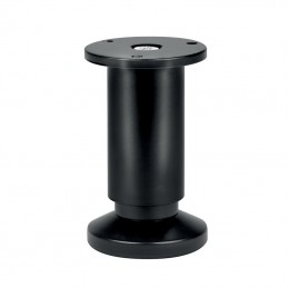Pied de meuble rond inox diamètre 38 mm réglable 100 - 130 mm