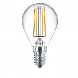 Lampe LED lustre P45 filament E14 4,3 W 470 lm 2700°K clair