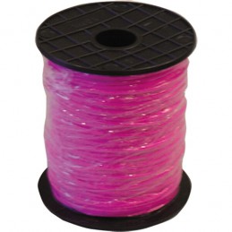 Bobine tresse fluo rose 2,5mm - 200 M - Avec flasque