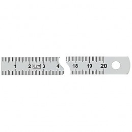 Réglet flexible inox chromé - 13x0,5 mm