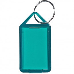 Porte clés à étiquettes large transparent vert
