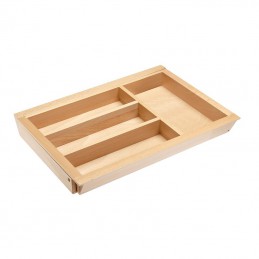 Range-couverts extensible en bois pour tiroir de profondeur 500 mm