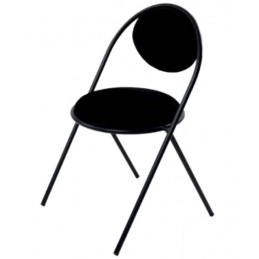 2 chaises coloris noir Saturne avec dossier