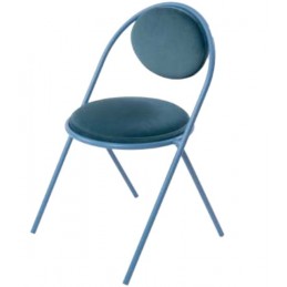 2 chaises coloris bleu Saturne avec dossier