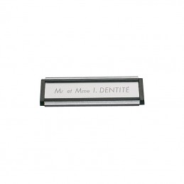 Plaques noires filet argent