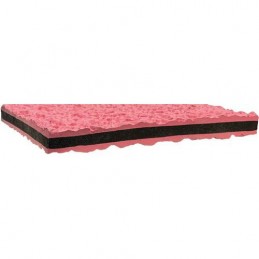 Plaque antivibratoire 500x500 caoutchouc 10 mm noir-rose