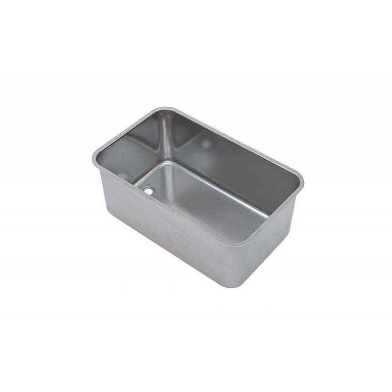 Bac bain-marie inox a souder 1/1 avec ouverture 3/4"